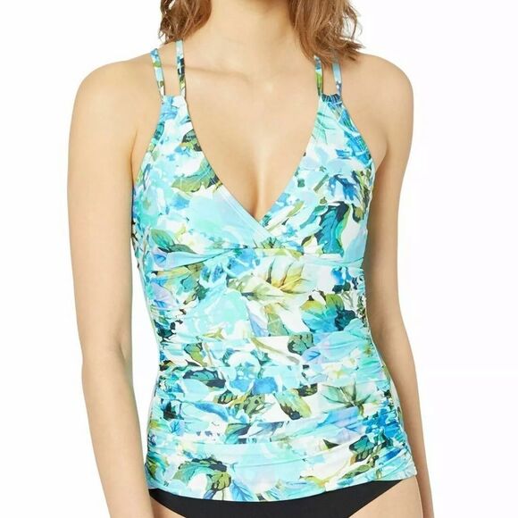 NWT La Blanca Underwire Cross Back Tankini Top 4